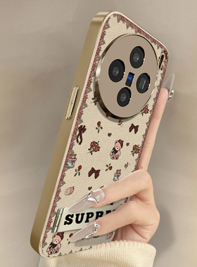 浙皇适用vivox200promini手机壳x100高级x90s网红70新款y300可爱女电镀78+小羊皮77e全包防摔35支架玫瑰小熊