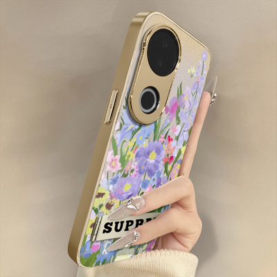 浙皇适用vivoS20Pro手机壳S19高级网红S18eS17t新款S16可爱女S15Pro电镀S12小羊皮S10全包防摔支架油画紫花