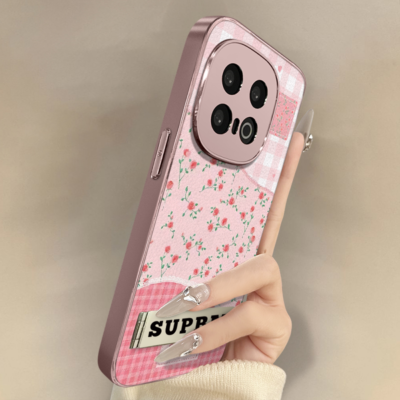 浙皇适用于vivoiqoo13手机壳12新款11秋冬neo10网红9轻奢高级8支架7全包6防摔z10turbo小羊皮女款z9x格子玫瑰