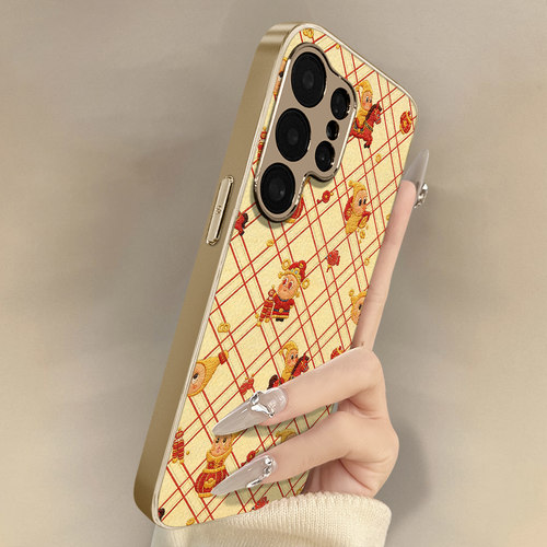 新春星星人适用于三星galaxys25手机壳s25plus新款s25ultra卡通s24可爱小羊皮s23网红s22好看男女高级感支架