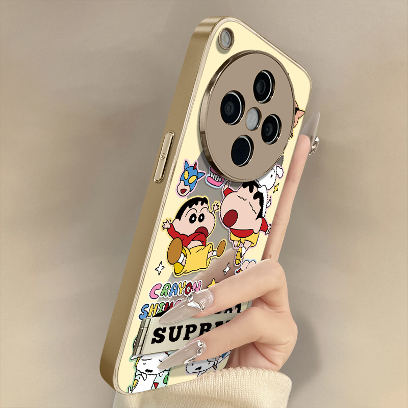 浙皇适用于oppofindx8手机壳x7ultra新款x6pro卡通x5个性a97潮牌a93s高级a72镜面a57支架a55男女镂空蜡笔小新