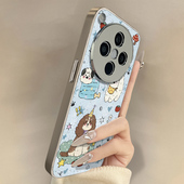 小狗派对适用于oppofindx9手机壳findx9pro新款 x8s卡通x7ultra可爱小羊皮x6网红x5好看a97男女A6高级防摔支架