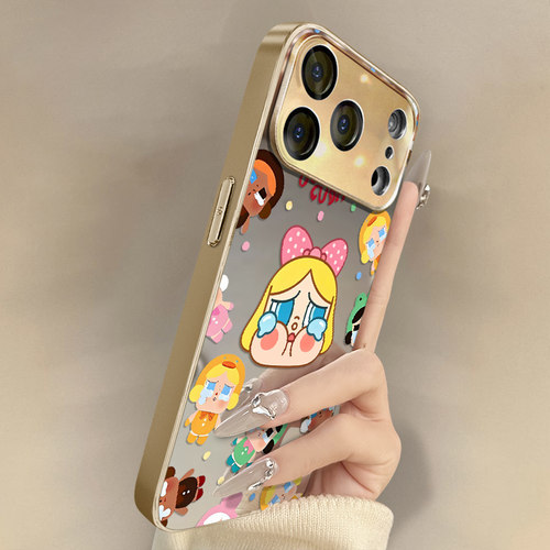 满屏哭娃适用于苹果17手机壳iPhone17promax新款17Air可爱16plus爆款15好看14支架13镜面12高级小众超火女