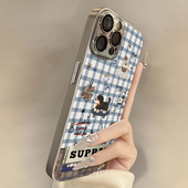 浙皇适用于苹果17手机壳iPhone15新款 14plus网红13羊皮16promax防摔11支架12小众7高级8可爱女xs格子滑板小狗