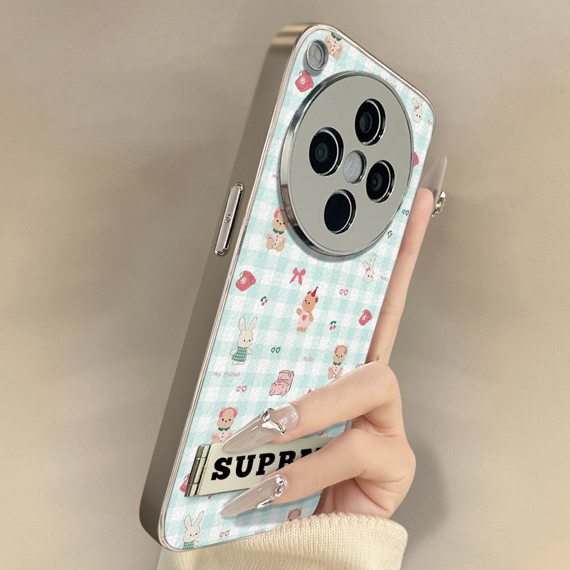 浙皇适用于oppofindx8手机壳x7ultra新款x6pro网红x5羊皮a97防摔a93s支架a72高级a57可爱女创意a2蝴蝶结小熊