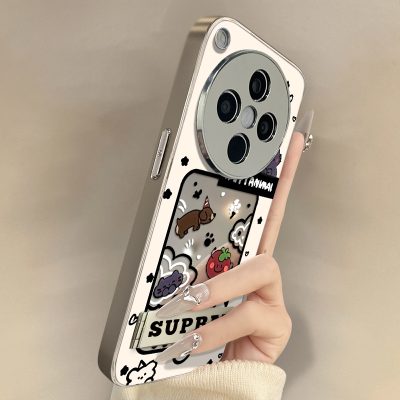 浙皇适用于oppofindx8手机壳x7ultra新款x6pro时尚x5简约a97可爱a93s高级a72镜面a57支架男女防摔a2番茄动物