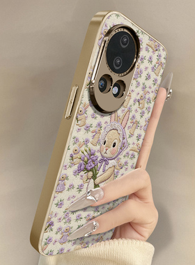 鲜花兔子适用于华为nova15手机壳nova15pro新款15ultra卡通14可爱小羊皮13网红12se好看11男女10高级防摔支架
