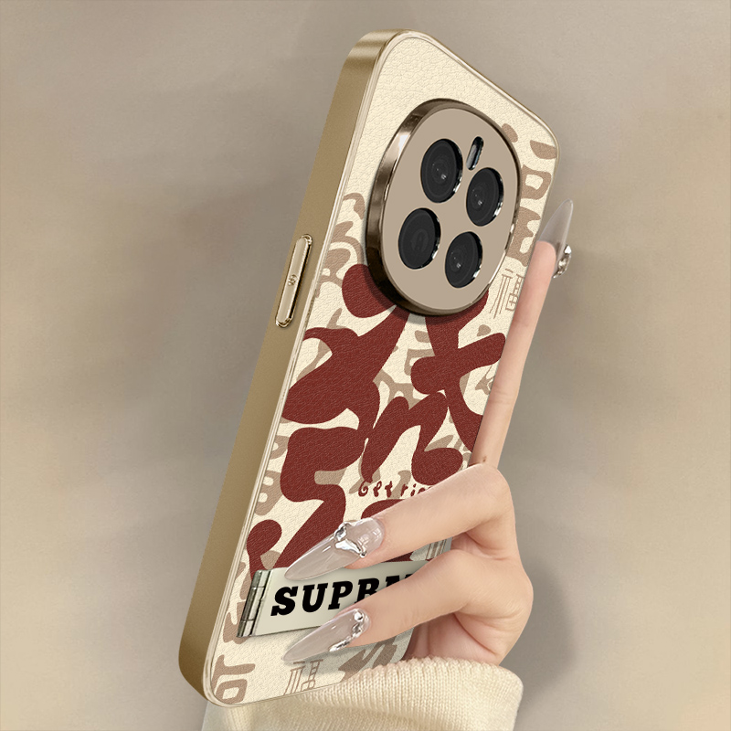 新年大发适用于荣耀Magic8手机壳magic7新款6文字网红x60i国风x50gt女40高级GTPro支架全包防摔小羊皮保护套