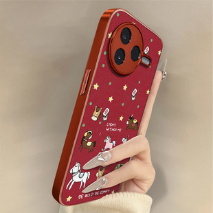 发财金子小马适用于红米k90手机壳k90promax新年款k80马年k70本命年小羊皮k60防摔50红色note15r男女14支架13