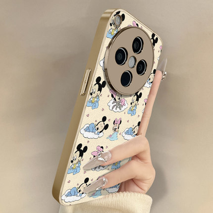 云间米奇适用于oppofindx9手机壳findx9pro新款x8s卡通x7ultra可爱小羊皮x6网红x5好看a97男女A6高级防摔支架