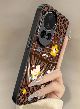 豹纹kitty猫适用于华为nova14手机壳14Pro新款13小羊皮12ultra秋冬11se防摔10pro支架9pro创意8可爱7se网红女