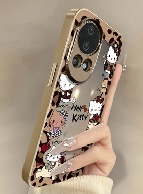 豹纹裙kt猫适用于华为nova15手机壳nova15pro新款15ultra卡通14网红可爱13女12se高级11支架10电镀镜面保护套