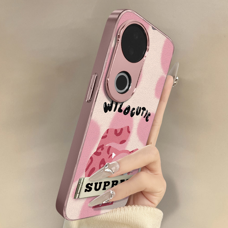 猫咪哭娃适用于vivos30手机壳s20pro新款s18e卡通s17t网红15可爱s19女s16高级12支架s10全包防摔小羊皮保护套