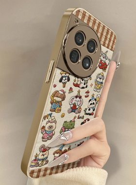 动物聚会适用于一加15手机壳一加13t新款13卡通12可爱小羊皮11网红Ace6好看ace5ultra男女3pro高级2v防摔支架