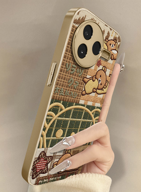 小熊抱枕适用于红米k90手机壳k90promax新款k80卡通k70可爱小羊皮k60网红50好看note15r男女14高级13防摔支架