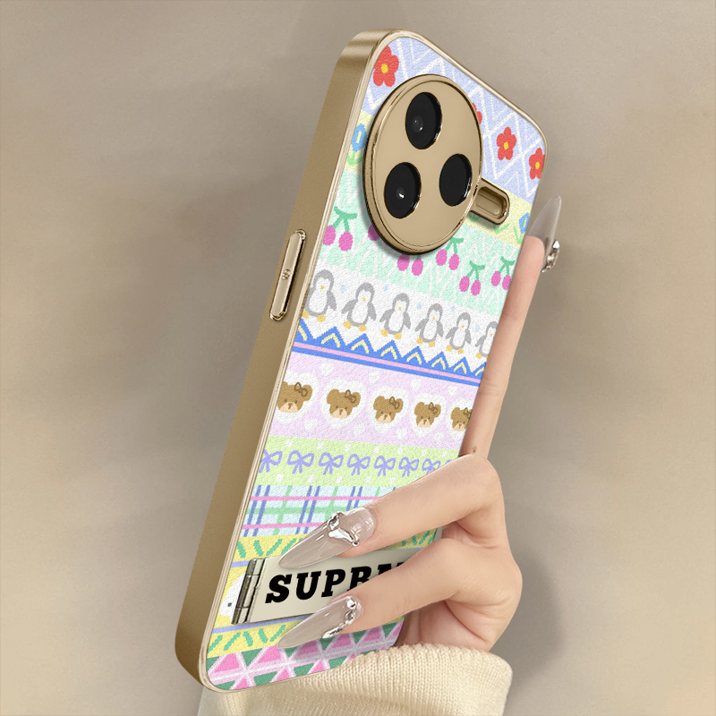浙皇适用于红米k80手机壳k70e新款k60ultra高级k50可爱note14男女创意13防摔支架羊皮卡通网红12pro企鹅小熊