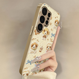 小狗面包适用于三星galaxys25手机壳s25plus新款 s25ultra男女s24可爱小羊皮s23网红s22好看小众高级防摔支架