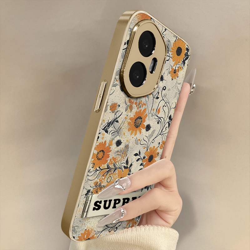 浙皇适用于荣耀400手机壳300高级200网红100pro新款80复古70女60se电镀50se羊皮90gt全包防摔支架POWER向日葵