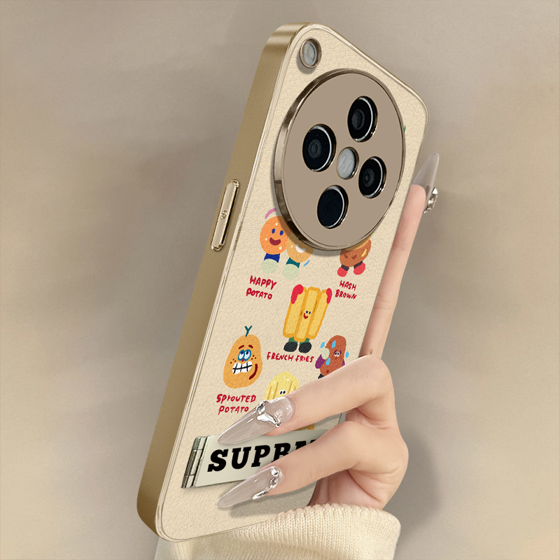 浙皇适用于oppofindx8手机壳x7ultra新款x6pro高级x5防摔a93s支架a72网红a57卡通a97羊皮男女可爱a2土豆家族