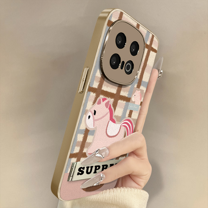 格纹小马适用于vivoiqoo15手机壳13新款12卡通neo11网红10可爱女高级8支架7全包防摔z10turbo小羊皮z9x保护套