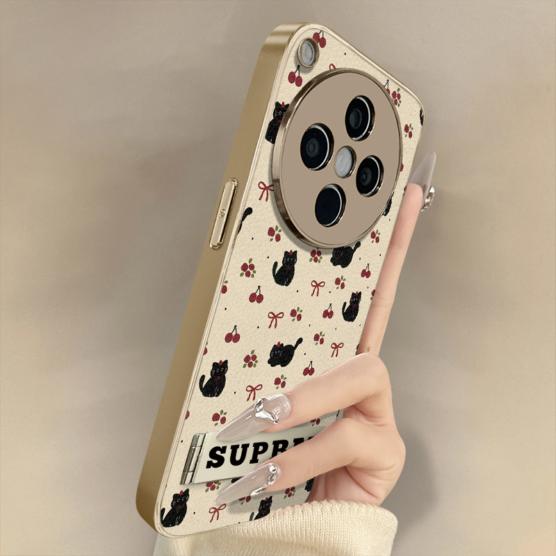 浙皇适用于oppofindx8手机壳x7ultra新款x6pro高级x5防摔a93s支架a72创意a57羊皮女a97可爱a2蝴蝶结樱桃猫咪