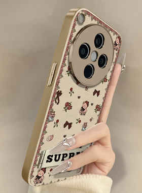 浙皇适用oppofindx8Pro手机壳X7Ultra高级x6网红x5a97新款A93s可爱女96电镀小羊皮58全包55防摔支架玫瑰小熊