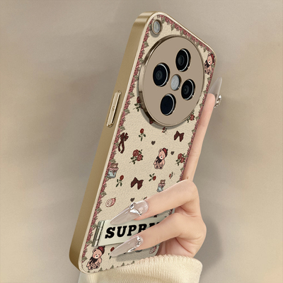 浙皇适用oppofindx8Pro手机壳X7Ultra高级x6网红x5a97新款A93s可爱女96电镀小羊皮58全包55防摔支架玫瑰小熊