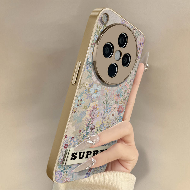 浙皇适用于oppofindx8手机壳x7ultra新款x6pro网红x5小羊皮a97防摔a93s支架a72小众高级女创意秋冬a2满屏花卉