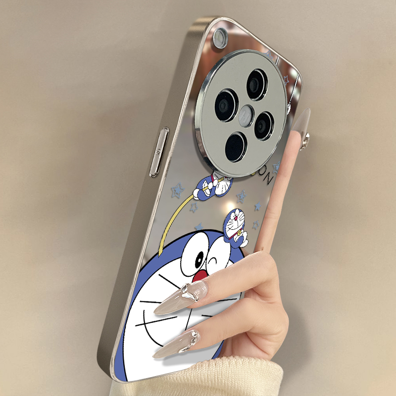 哆啦A梦适用oppofindx8Pro手机壳X7Ultra高级x6网红x5趣味a97新款A93s可爱女96电镀镜面58全包55防摔支架