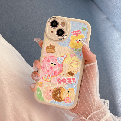 饼干甜甜圈适用红米note13pro手机壳note10创意k50新款k30至尊8pro新款k70女款note9趣味k60pronote11e保护套