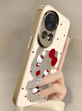 圆点kt猫适用于华为nova15手机壳nova15pro新款15ultra卡通14网红可爱13女12se高级感11支架10电镀镜面保护套
