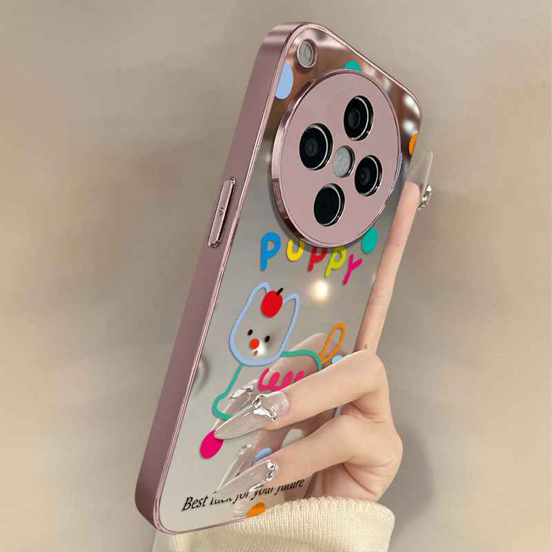 彩绘狗狗适用oppofindx8Pro手机壳X7Ultra高级x6网红x5趣味a97新款A93s可爱女96电镀镜面58全包55防摔支架
