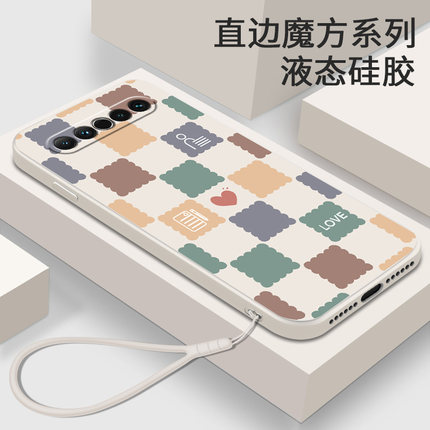 棋盘格适用魅族17手机壳MeiZu17Pro液态硅胶mz16th软壳女16thplus全包防摔16plus保护套十七por超薄十六外壳