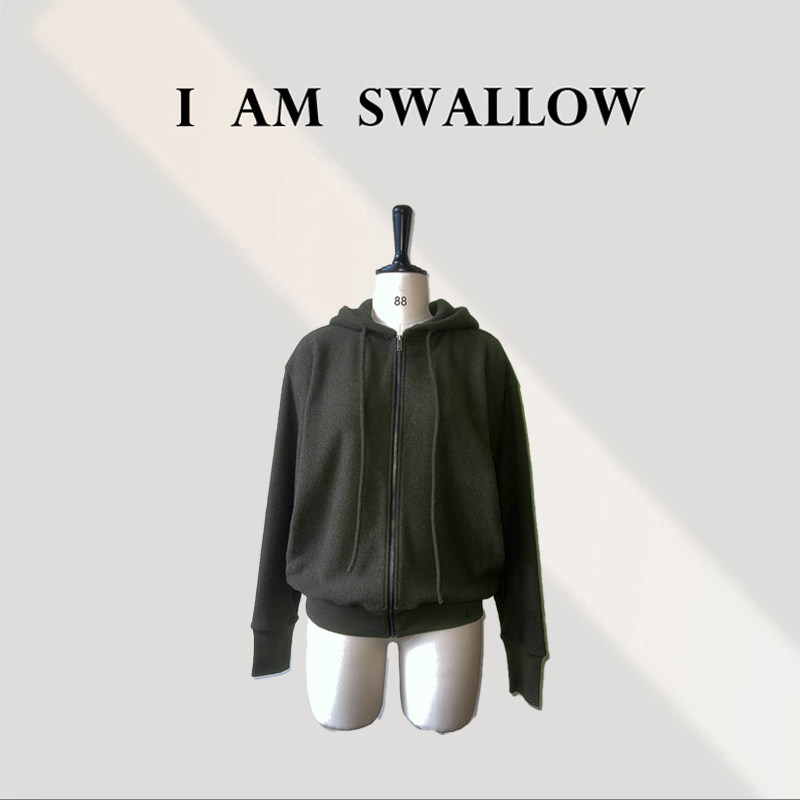 【南油实体店见主页】26春新品百棉绿色拉链卫衣