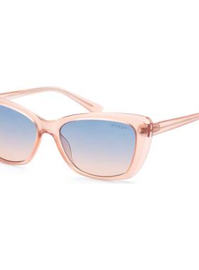 代购GUESS女士太阳镜防紫外线渐变色轻盈清晰视野猫眼型粉色