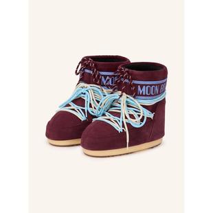 代购 BOOT女士雪地靴保暖防滑轻便舒适缓震中筒圆头系带 MOON