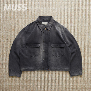 现货 ANACHRONORM PIQUE WORK JKT 硫染做旧珠地布工装夹克