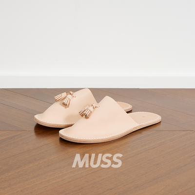 HENDERSCHEME日产植鞣牛皮拖鞋