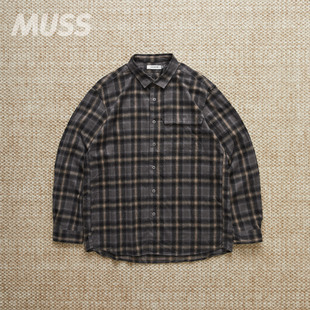 NONNATIVE 日产法兰绒休闲格纹衬衫 WORKER SHIRT 25AW ZIP 现货
