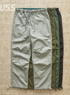 现货 TAION LINE REVERSIBLE PANTS 双面穿防撕裂双褶格纹休闲裤