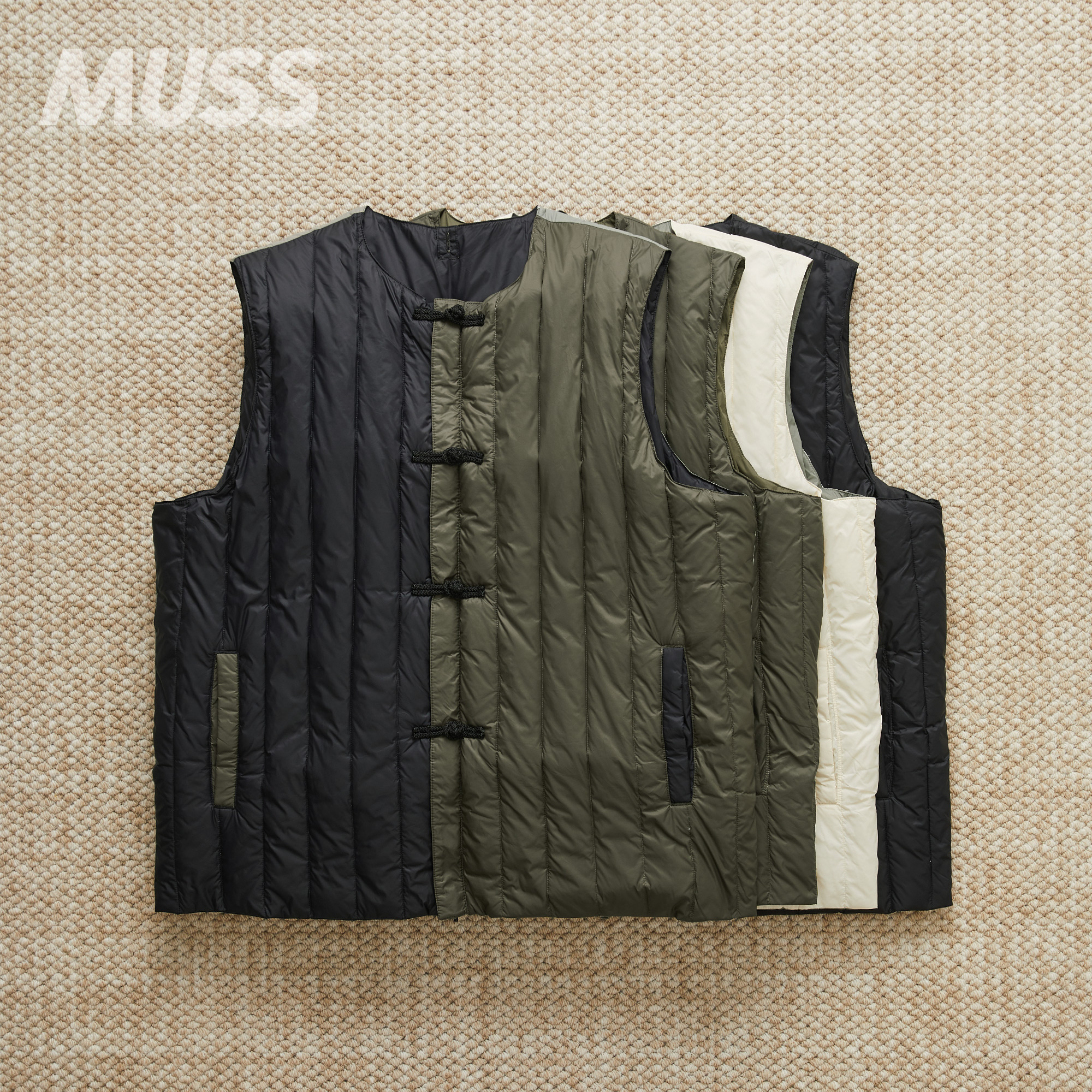 TAION双面穿盘扣轻量羽绒马甲