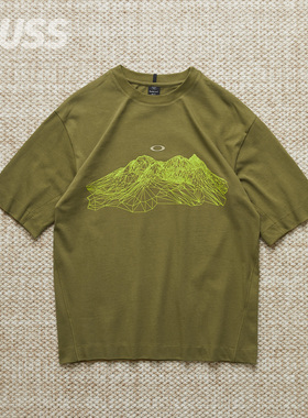 现货 OAKLEY WIRED MTN SCAPE TEE 立体山脉印花休闲短袖T恤 25SS
