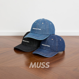 现货 THISISNEVERTHAT DENIM LOGO 水洗做旧牛仔鸭舌帽棒球帽25AW
