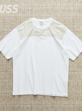 现货 KUON SWITCHED YOKE TEE 日产拼接领复古休闲短袖T恤 25SS