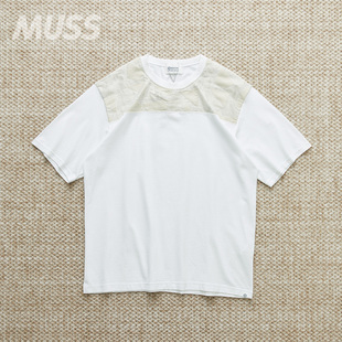 YOKE SWITCHED KUON 25SS 日产拼接领复古休闲短袖 T恤 TEE 现货