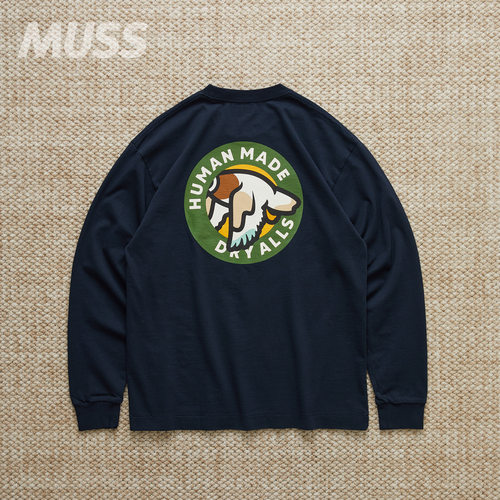 现货 HUMAN MADE GRAPHIC LS TEE 日产鸭子印花休闲复古长袖T恤