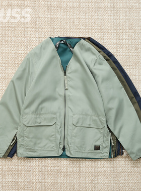 现货 TAION MILITARY REVERSIBLE V 防撕裂双面穿格子布开衫夹克