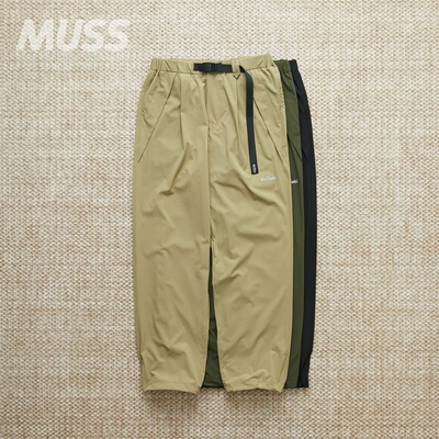 WILDTHINGS户外褶裥直筒宽松长裤