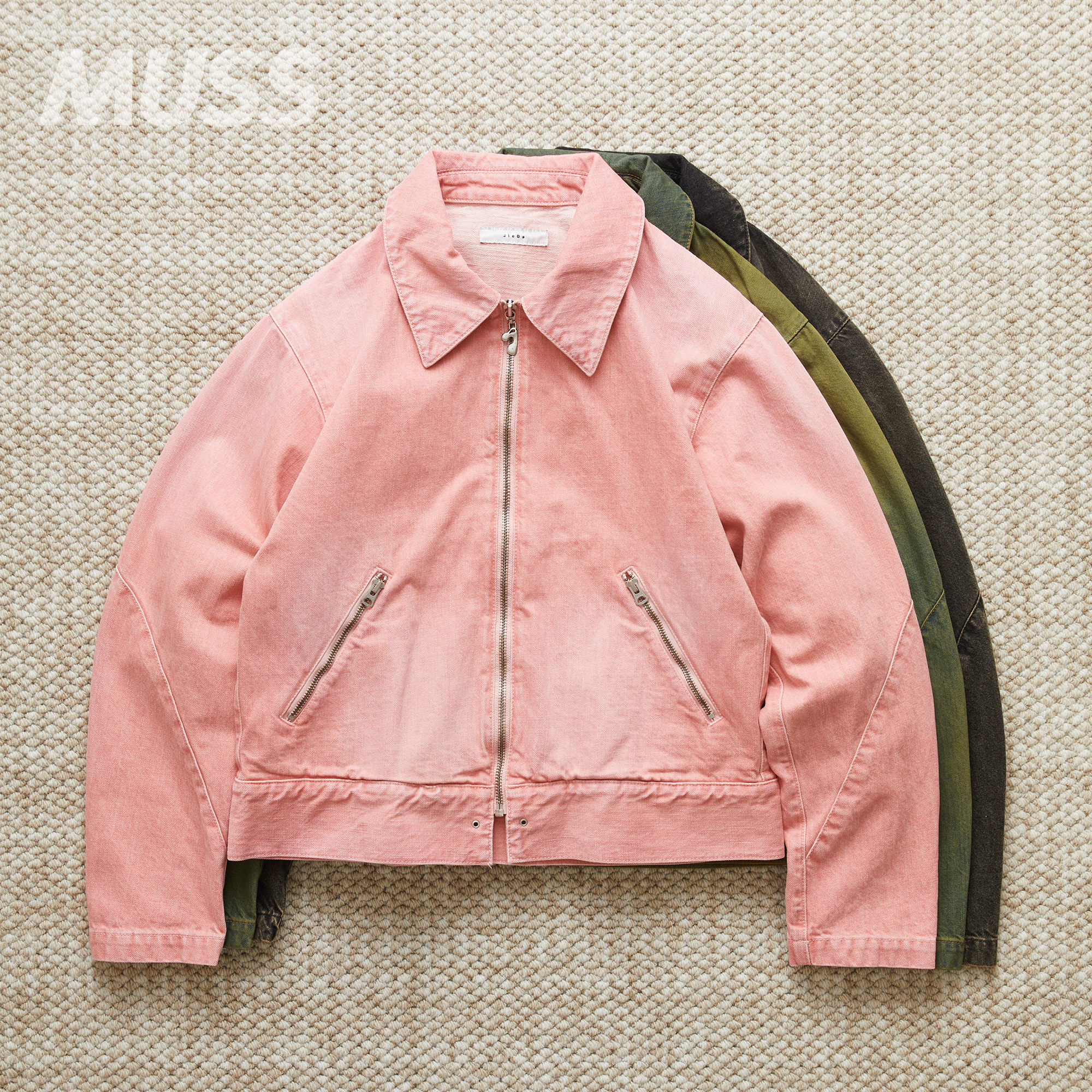 现货 JIEDA DENIM ZIP JACKET 日产复古水洗做旧牛仔夹克