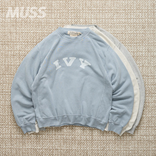 现货 REMI RELIEF 3 FLY FLEECE CREW 日产字母印花复古圆领卫衣